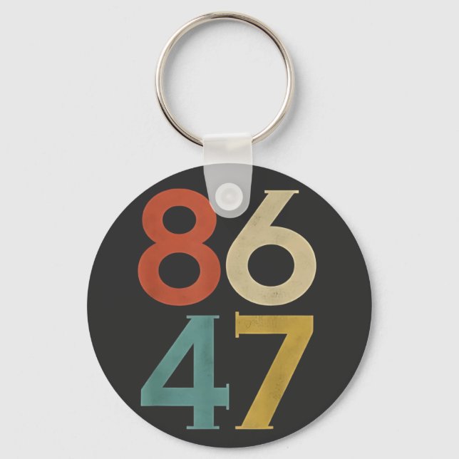 Porte-clés 86 47 Trump Cool rétro anti-Trump (Recto)