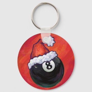 Porte-clés 8 Balle Noël Casquette rouge