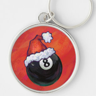 Porte-clés 8 Balle Noël Casquette rouge
