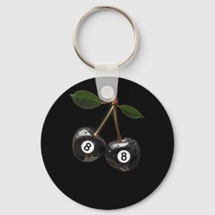 Porte-clés 8 Billard Billard Joueur Cerises
