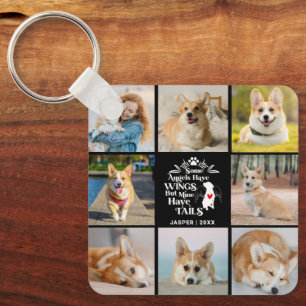 Porte-clés 8 Photo Collage Animaux de compagnie Chien Perte S