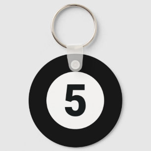 Porte-clés 8 Pool Ball 5 Billiards Costume Halloween Groupe M