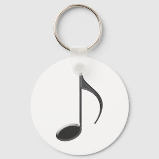 Porte-clés 8e note de musique Noir