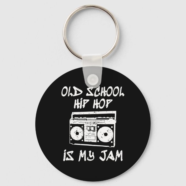 Porte-clés 90s Hip hop Vieux École Boombox Music Lover (Recto)
