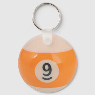 Porte-clés "9 Ball" pool ball design jewelry set