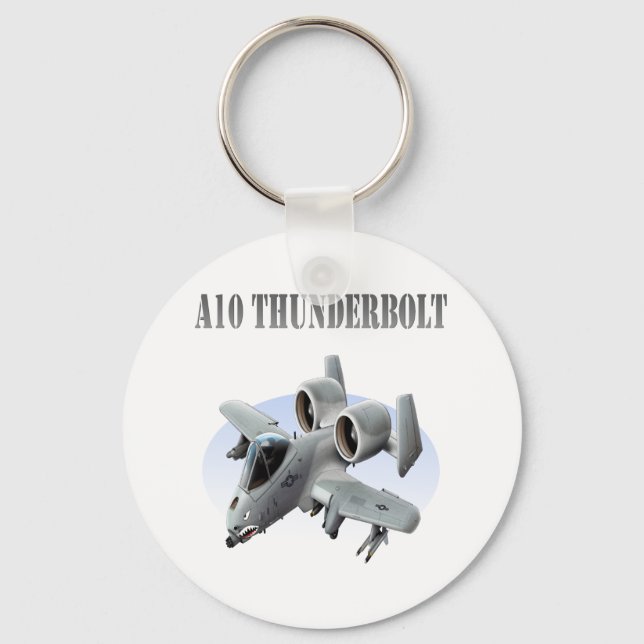Porte-clés A10 Thunderbolt Silver Plane (Recto)