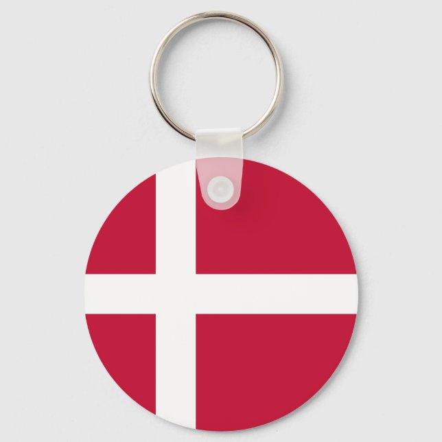 Porte-clés A bas prix ! Drapeau du Danemark (Recto)