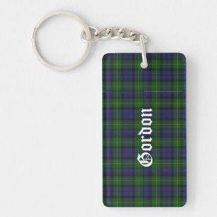 Porte-clés à carreaux tartan Clan Gordon personnal