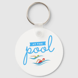 Porte-clés À la piscine ronde classique