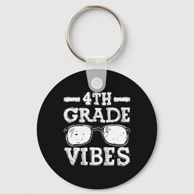 Porte-clés À l'école Vibes de 4e année (Recto)