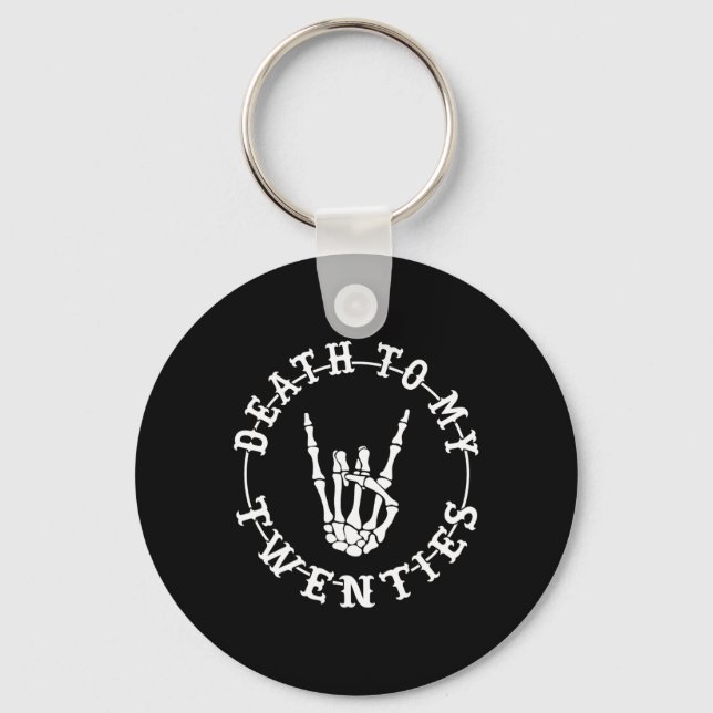 Porte-clés À mes 20 ans 30e anniversaire Skeleton Hallowe mai (Recto)