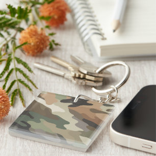 Porte-clés à motif camouflage pour usage quotidien