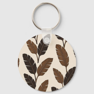 Porte-clés à motif de feuilles de bananier tropica