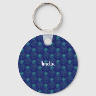 Porte-clés à motif floral