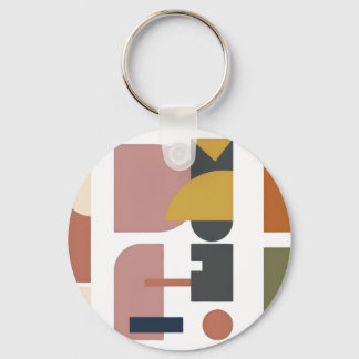 Porte-clés à motif géométrique