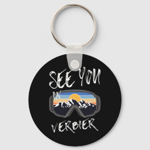 Porte-clés À Verbier Suisse Randonnée Vacances Ski