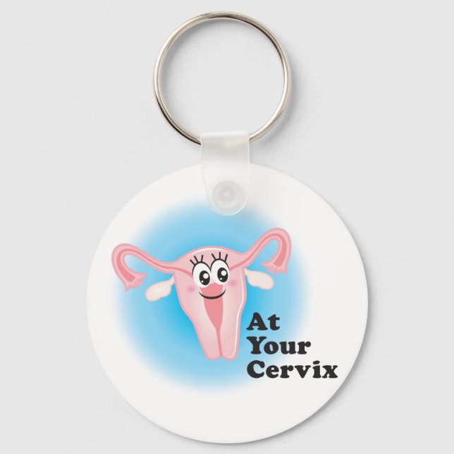 Porte-clés À votre Cervix Funny Uterus Porte - clé (Recto)
