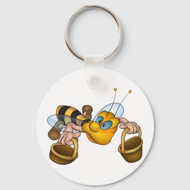 Porte-clés Abeille avec Porte - clé de seaux (Recto)