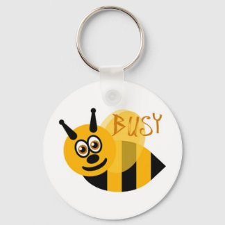 Porte-clés Abeille bourrée occupée mignonne
