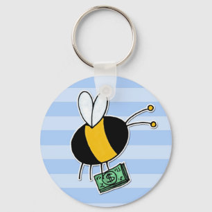 Porte-clés abeille de travailleur - banquier