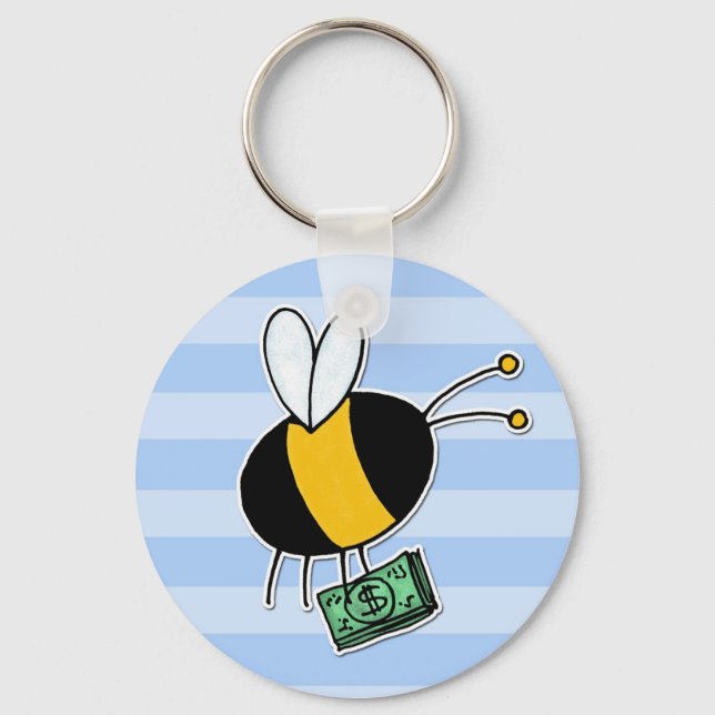 Porte-clés abeille ouvrière - banquier (Recto)