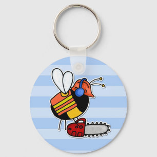 Porte-clés abeille ouvrière - bûcheron