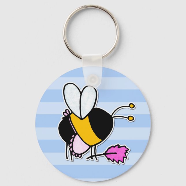 Porte-clés abeille ouvrière - domestique (Recto)