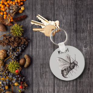 Porte-clés Abeille personnalisée avec Porte - clé d'ailes crâ