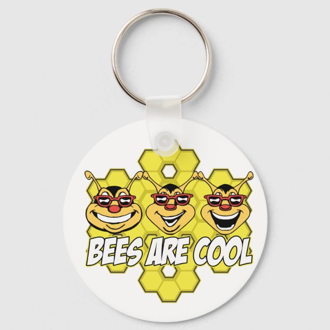 Porte-clés Abeilles cool (Recto)