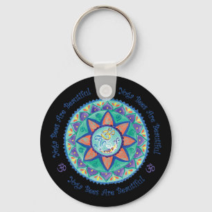 Porte-clés Abeilles de yoga Om Mandala 