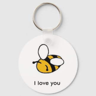 Porte-clés abeilles je t'aime
