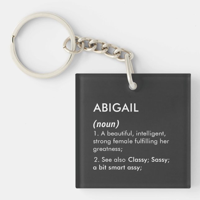 Porte-clés Abigail name, Editable name, Custom name (Devant)