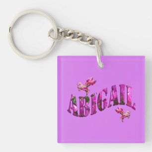 Porte-clés Abigail, Nom Des Filles Logo Fabriqué À Partir De 