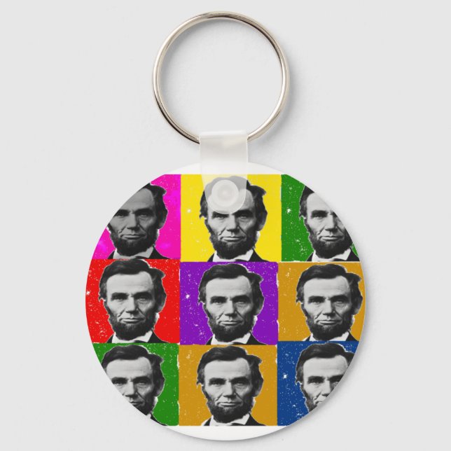 Porte-clés Abraham Lincoln Cadeaux d'Art—Unique 9 Photos (Recto)