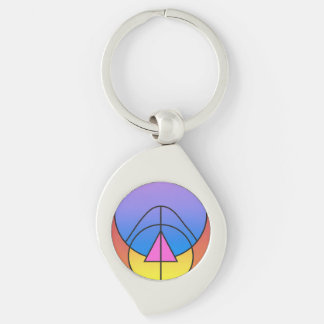 Porte-clés Abstract Geometric Circles Line Colorful Poster