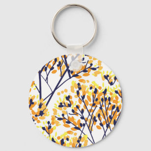 Porte-clés Abstrait arbre d'automne Motif moderne