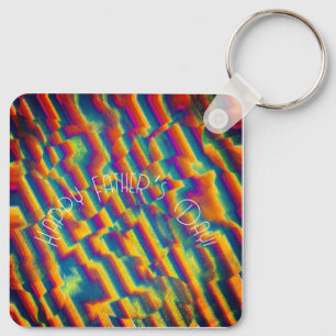 Porte-clés Abstrait - Déformations en verre coloré