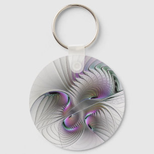 Porte-clés Abstrait moderne Shy Imaginaire Figure Fractal Art