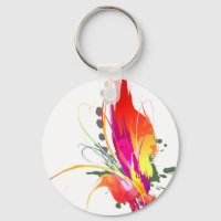 Abstrait Oiseau de Paradise Paint Splatters