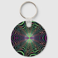 Abstrait Pastel Fractal Web Porte - clé