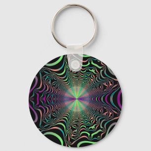 Porte-clés Abstrait Pastel Fractal Web Porte - clé