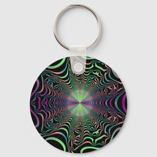 Porte-clés Abstrait Pastel Fractal Web Porte - clé (Recto)