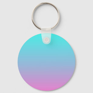 Porte-clés abstrait rose cinglé bleu turquoise ombre
