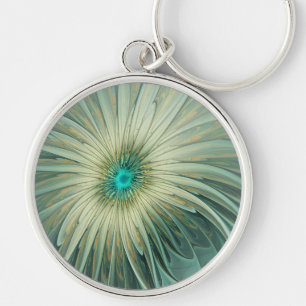 Porte-clés Abstrait Sage Green Imaginaire Fleur Fractal Art