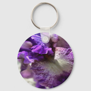 Porte-clés Abstrait Striking Purple, Violet et Mauve Iris