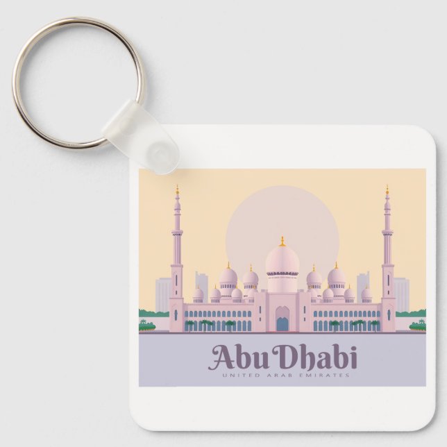 Porte-clés Abu Dhabi UAE Pastel Travel (Recto)