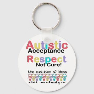 Porte-clés Acceptation autistique Respect non guéri