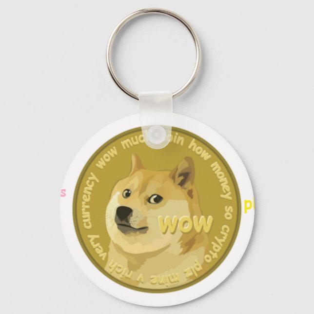 Porte-clés Accessoires Dogecoin - Le Chatty Shiba Inu (Recto)