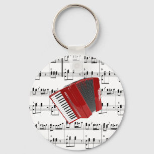 Porte-clés Accordéon rouge - Dansons la polka