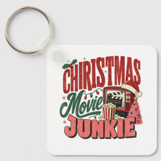 Porte-clés Accro aux films de Noël rétro